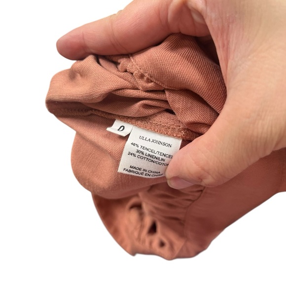 Ulla Johnson Iggy Clay Jumpsuit Women’s Size 0 Pink Bow Back Wide Leg - Picture 13 of 15